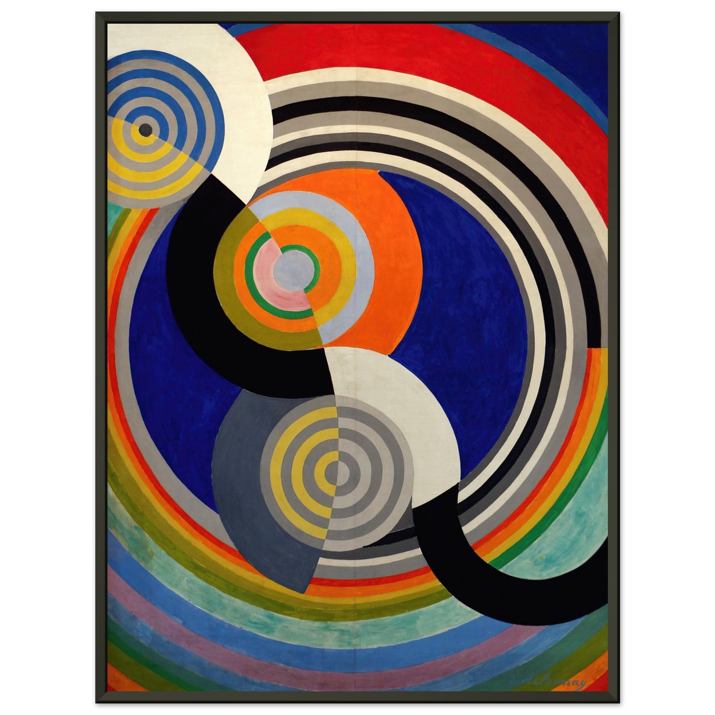 ROBERT DELAUNAY - RYTHME n°2 (1938) - MATTE POSTER IN METAL FRAME