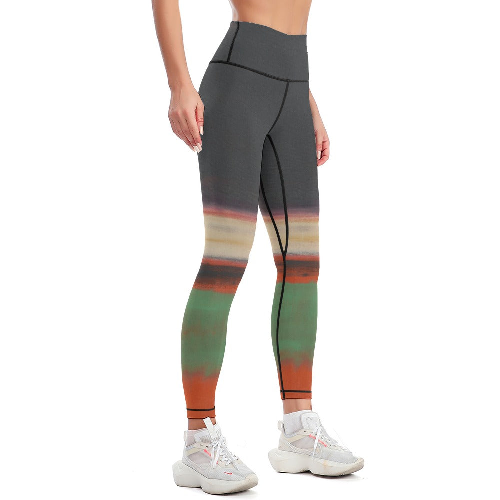 MARK ROTHKO - ABSTRACT - WOMEN'S COMFORT SPORTS YOGA PANTS