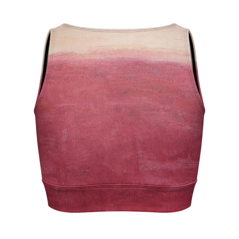 MARK ROTHKO - ABSTRACT - ZIPPERED YOGA VEST TOP FOR HER