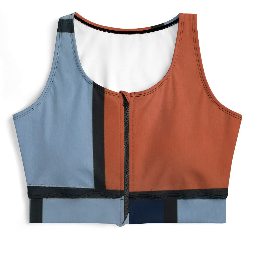 THEO VAN DOESBURG - COMPOSITION - ZIPPERED YOGA VEST TOP FOR HER