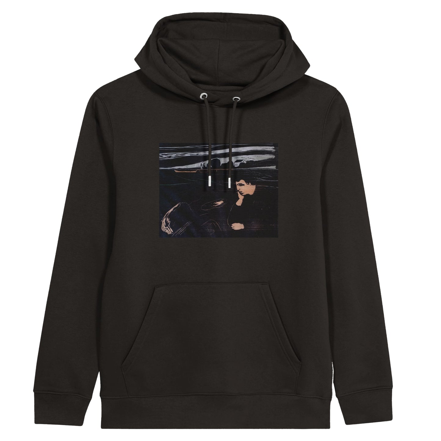 EDVARD MUNCH - EVENING MELANCHOLY III - ORGANIC UNISEX PULLOVER HOODIE