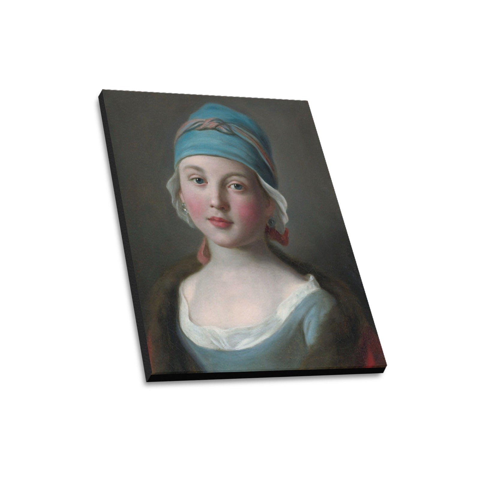 PIETRO ROTARI - PORTRAIT OF A RUSSIAN GIRL IN A BLUE DRESS - CANVAS PRINT 16"x 20"