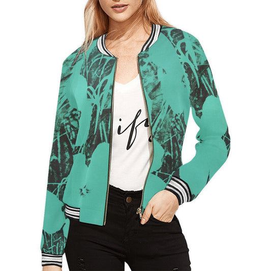 ANDY WARHOL - FLOWERS - WOMEN'S FULL ZIPPER JACKET