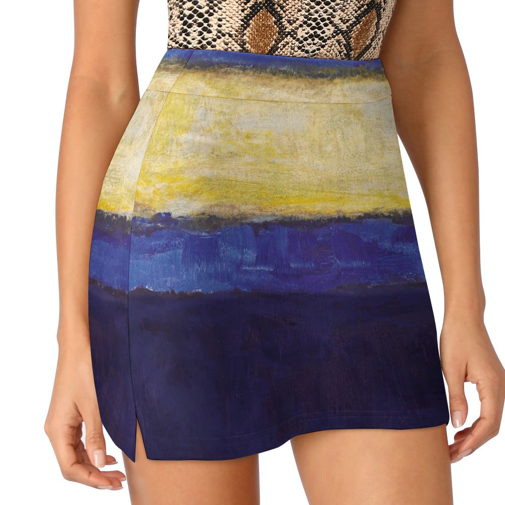 MARK ROTHKO - ABSTRACT - SKORT WITH A POCKET FOR A CELL PHONE