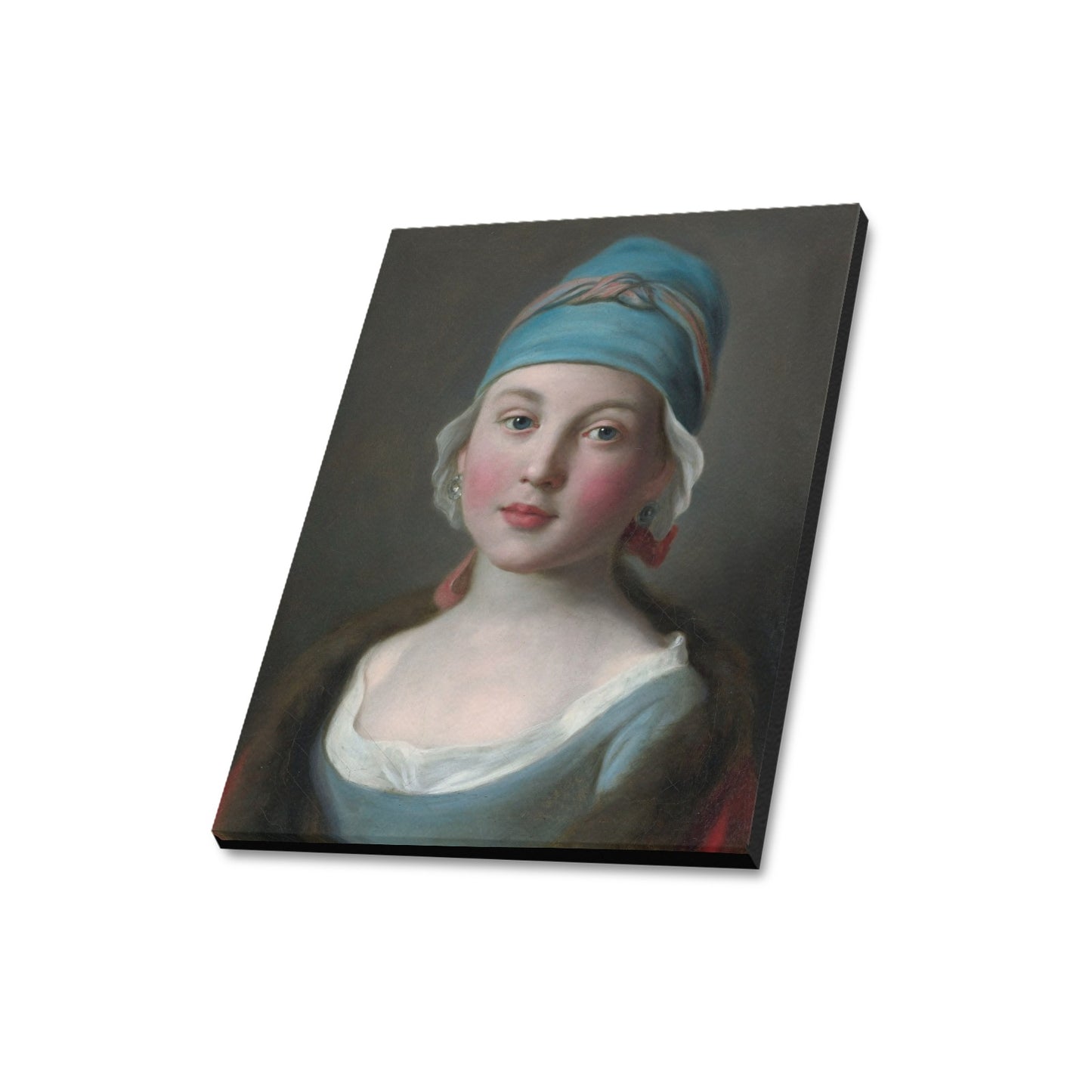 PIETRO ROTARI - PORTRAIT OF A RUSSIAN GIRL IN A BLUE DRESS - CANVAS PRINT 16"x 20"