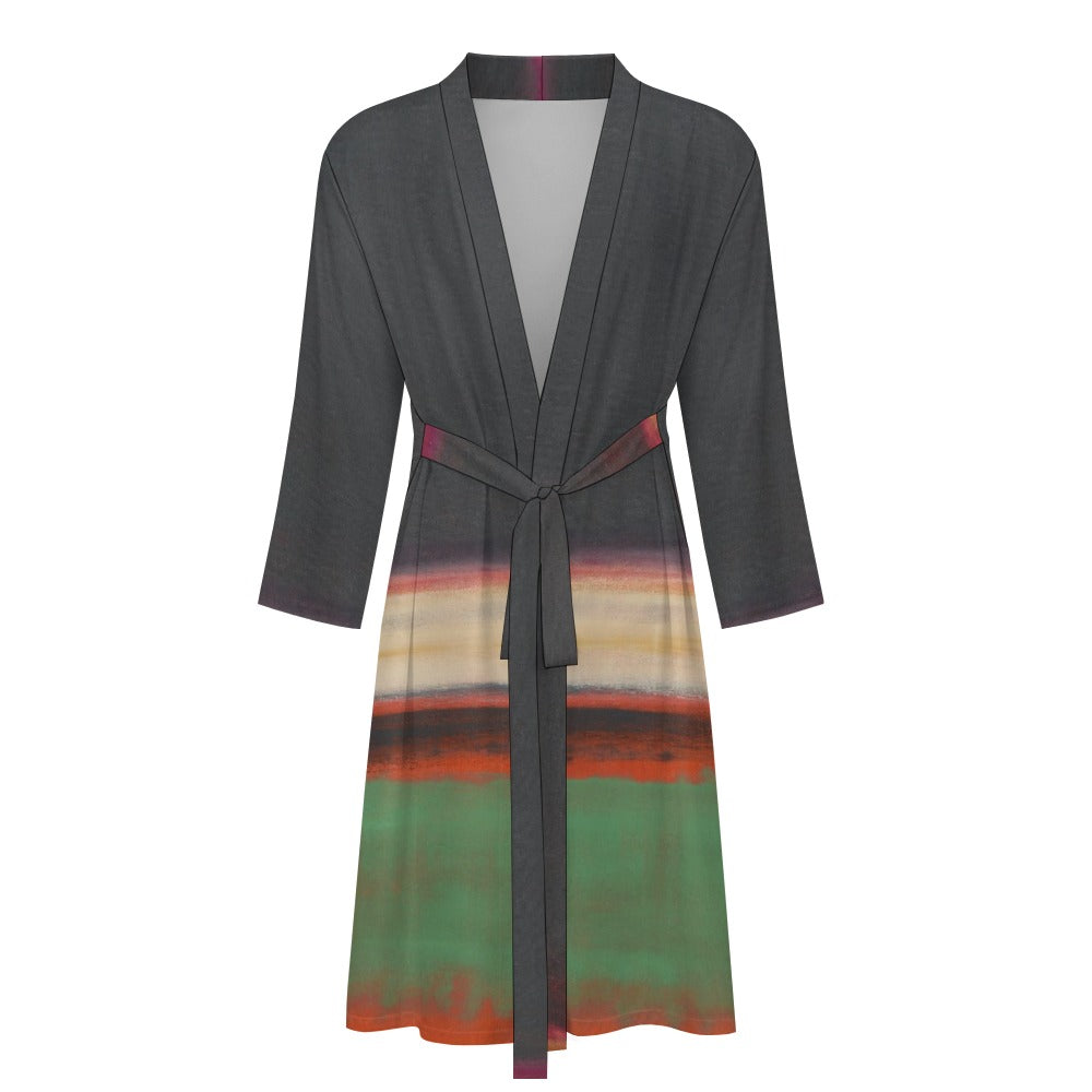 MARK ROTHKO - ABSTRACT ART - MEN'S POLYESTER BATHROBE