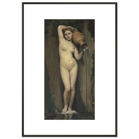 JEAN AUGUSTE DOMINIQUE INGRES - THE SPRING (1820-56) - MATTE POSTER IN METAL FRAME