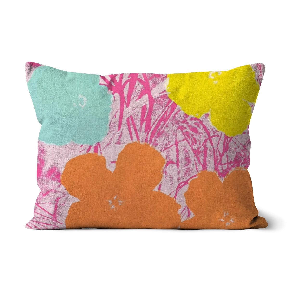 a pillow with a flower design on it