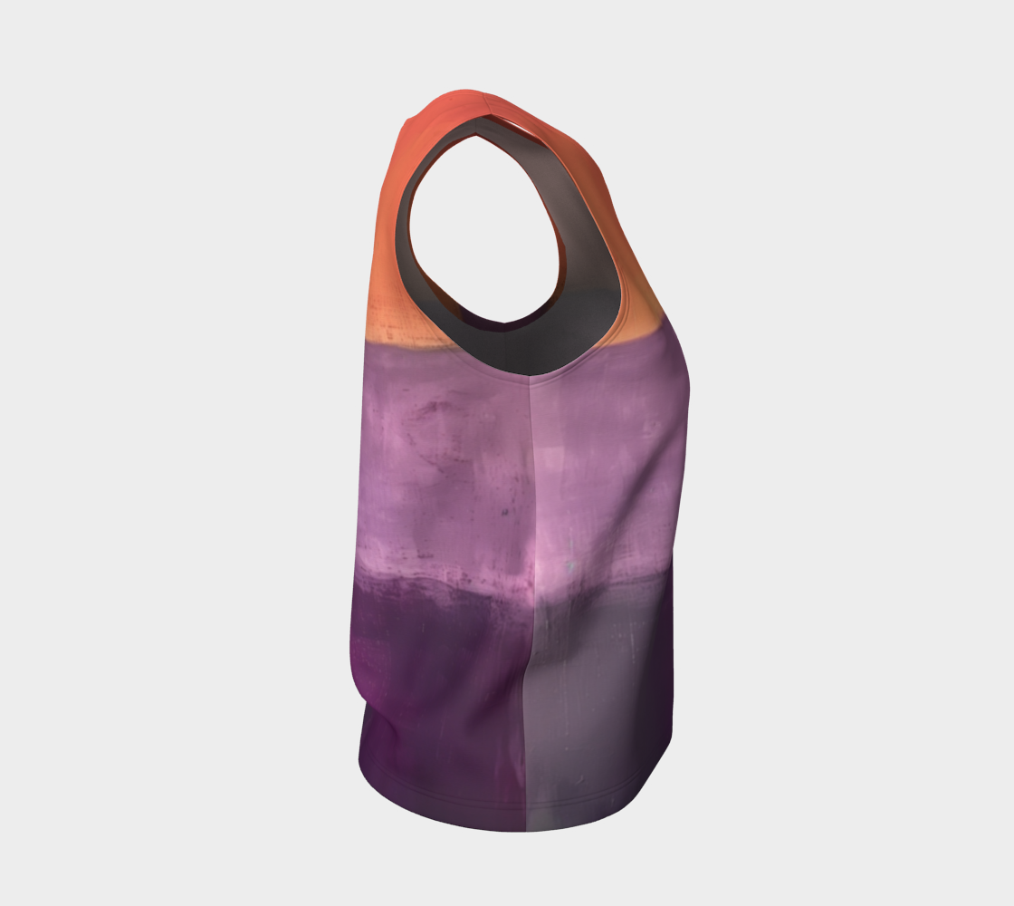 a purple and orange bag on a white background