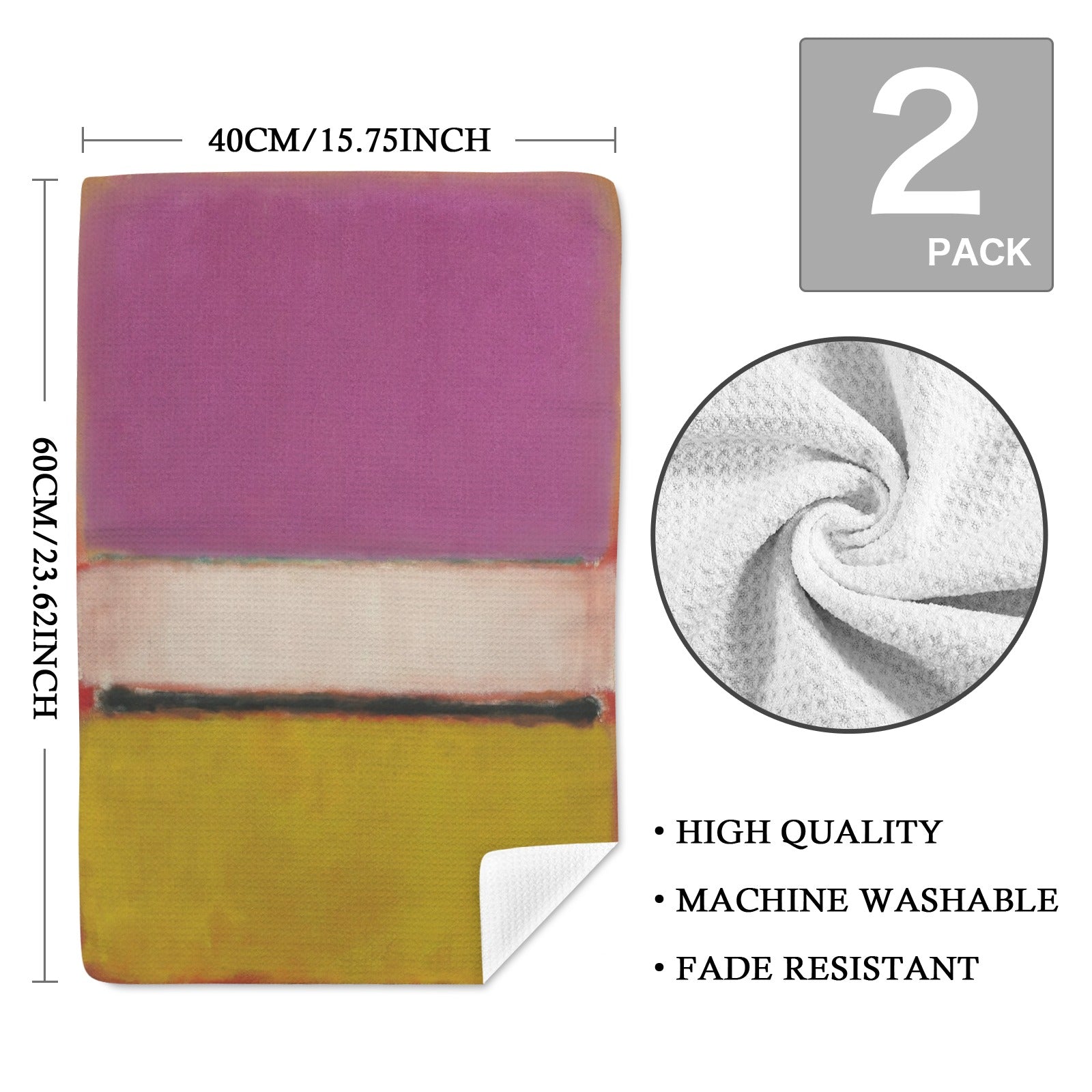 MARK ROTHKO - ABSTRACT - HAND TOWELS QTY 2