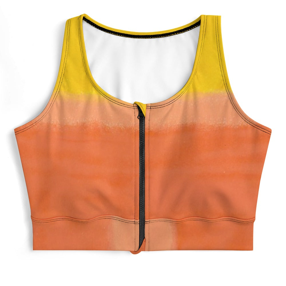 MARK ROTHKO - ABSTRACT - ZIPPERED YOGA VEST TOP FOR HER