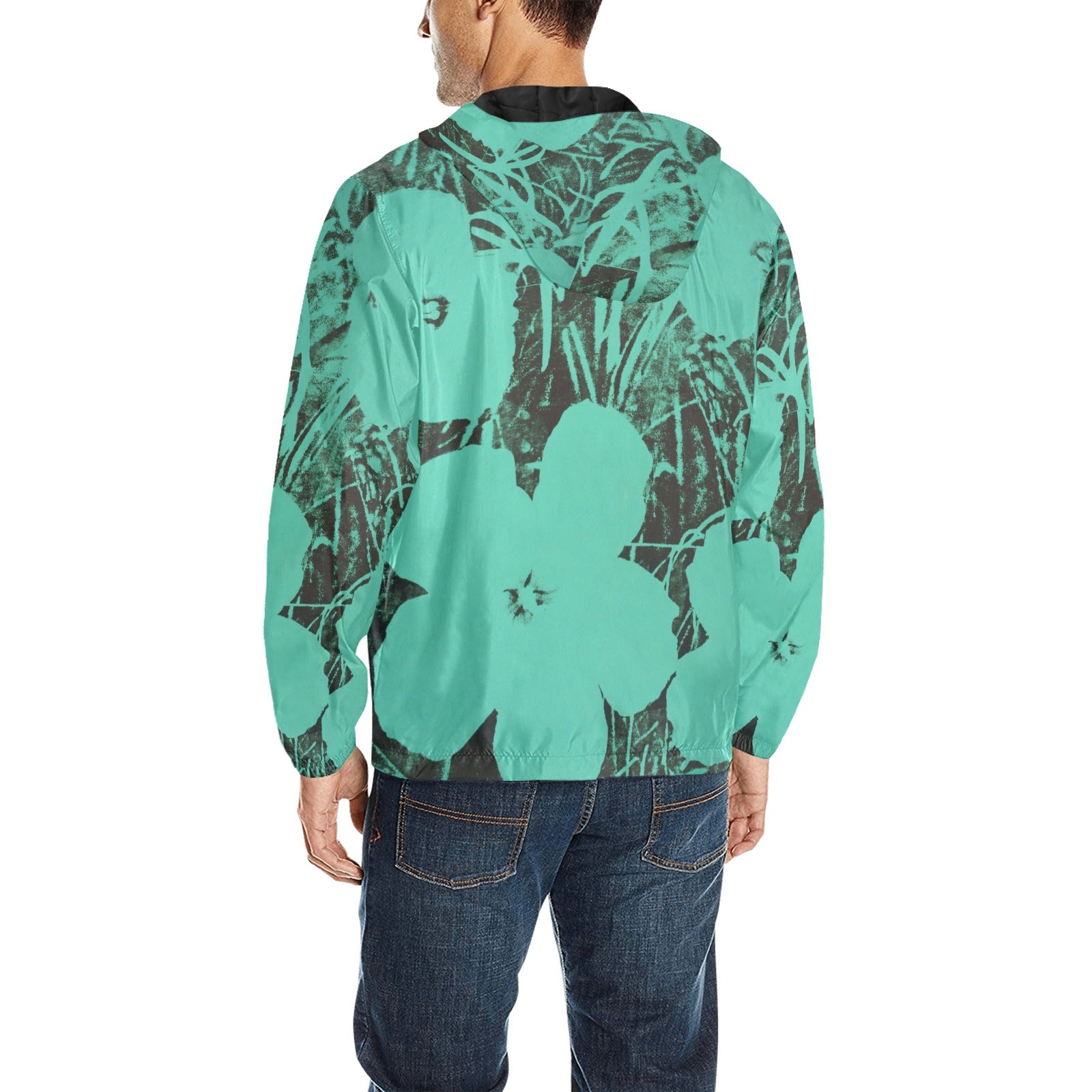 ANDY WARHOL - FLOWERS - MEN'S QUILTED WINDBREAKER - AWESOME