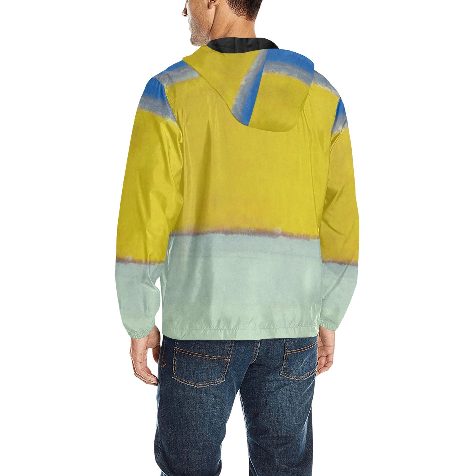 MARK ROTHKO - ABSTRACT ART - MEN'S QUILTED WINDBREAKER 