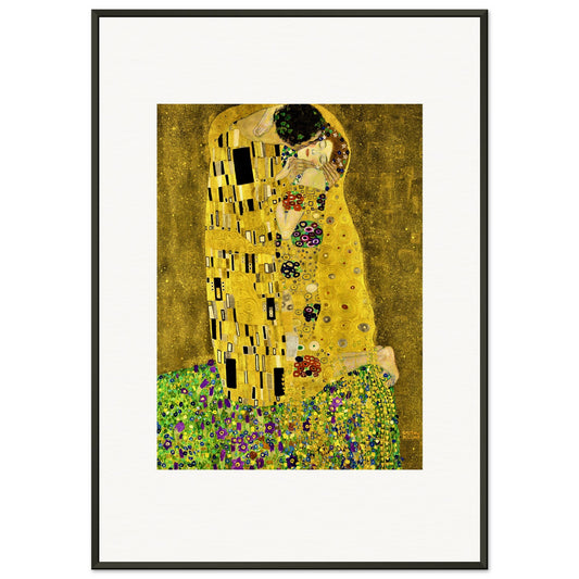 GUSTAV KLIMT - THE KISS (1907-08) - MUSEUM MATTE POSTER IN METAL FRAME