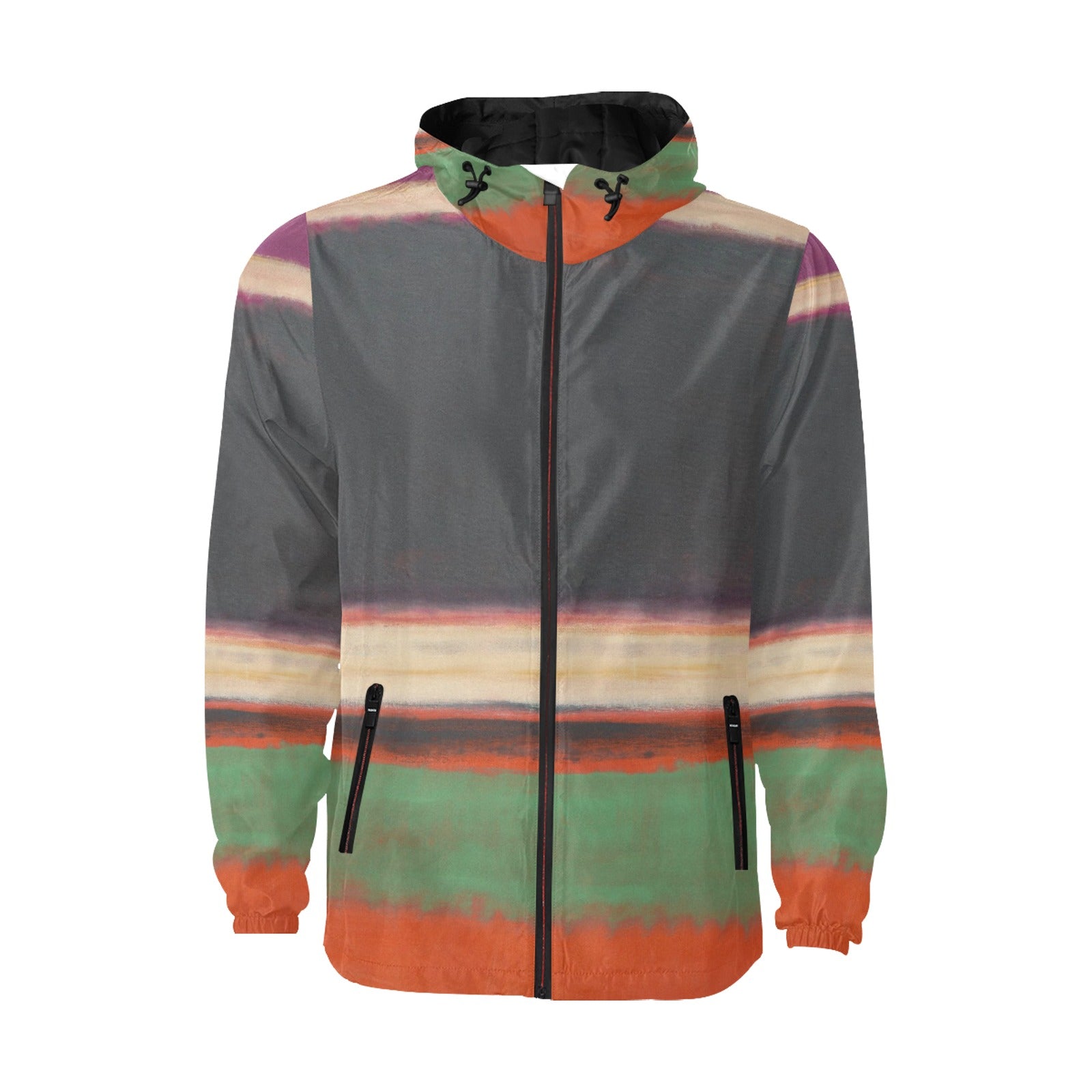 MARK ROTHKO - ABSTRACT ART - MEN'S QUILTED WINDBREAKER 