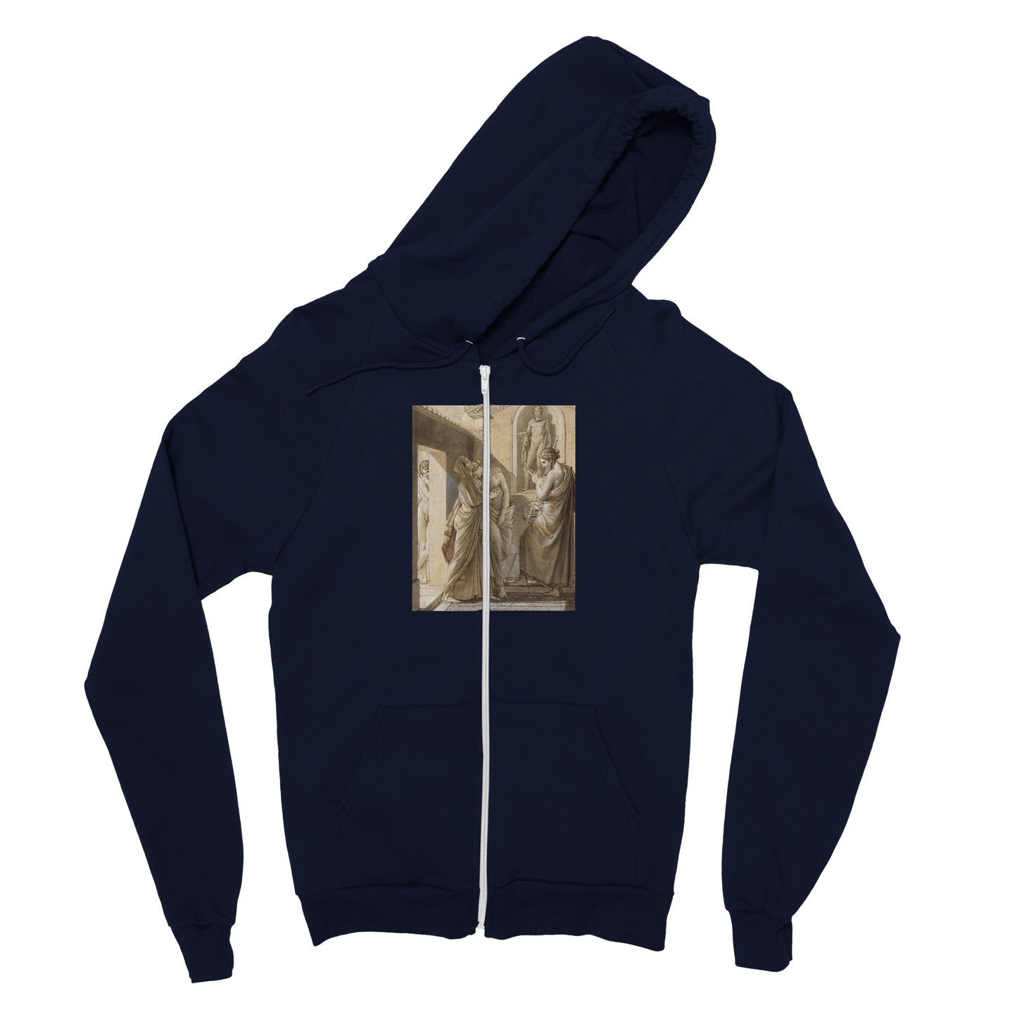 FRANCOIS GERARD - THE FATHER OF PSYCHE CONSULTING THE ORACLE OF APOLLO - UNISEX ZIP HOODIEd65f4f9a-279d-4d50-a601-ef3432f4a036