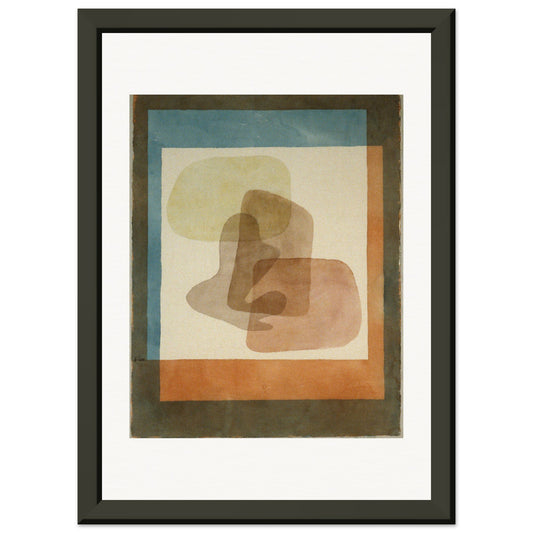 PAUL KLEE - FREE FORMS RIGIDLY MOUNTED (1930) - MUSEUM MATTE POSTER IN METAL FRAME