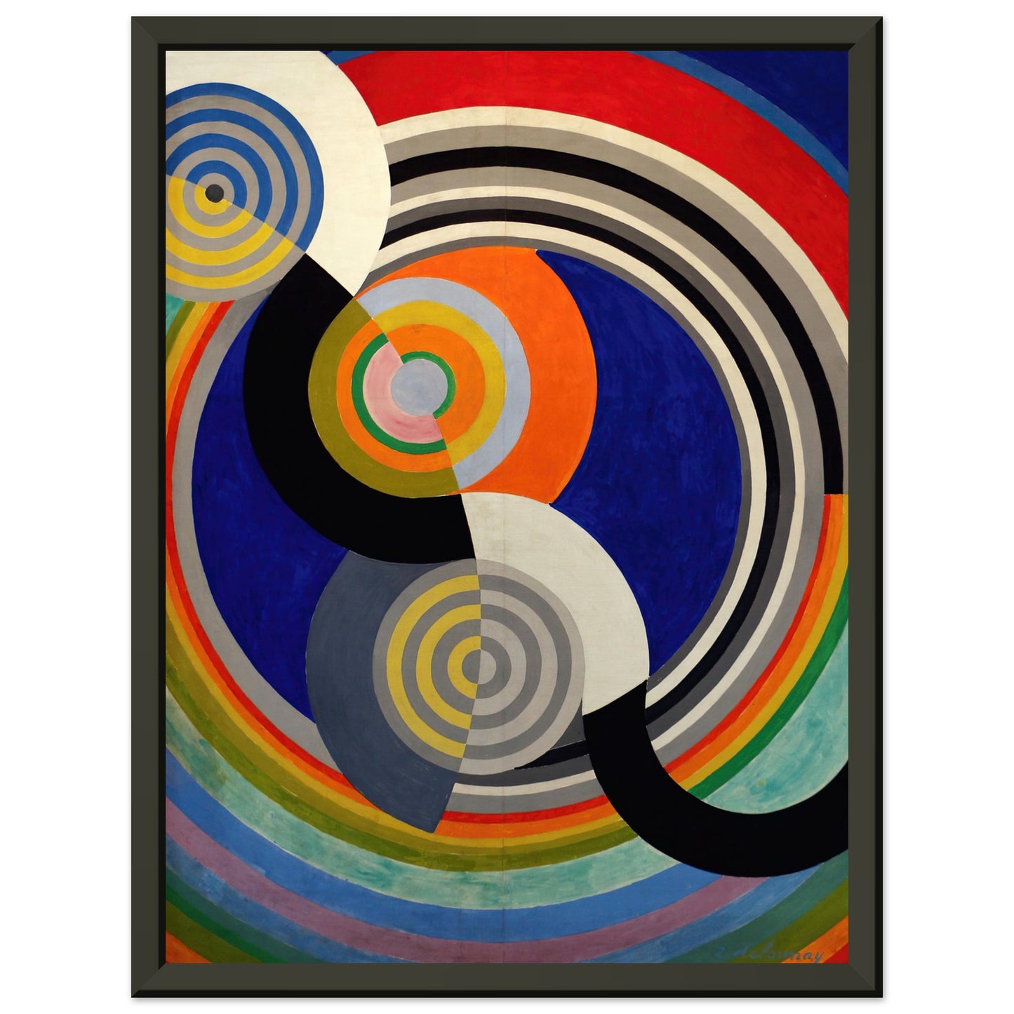 ROBERT DELAUNAY - RYTHME n°2 (1938) - MATTE POSTER IN METAL FRAME