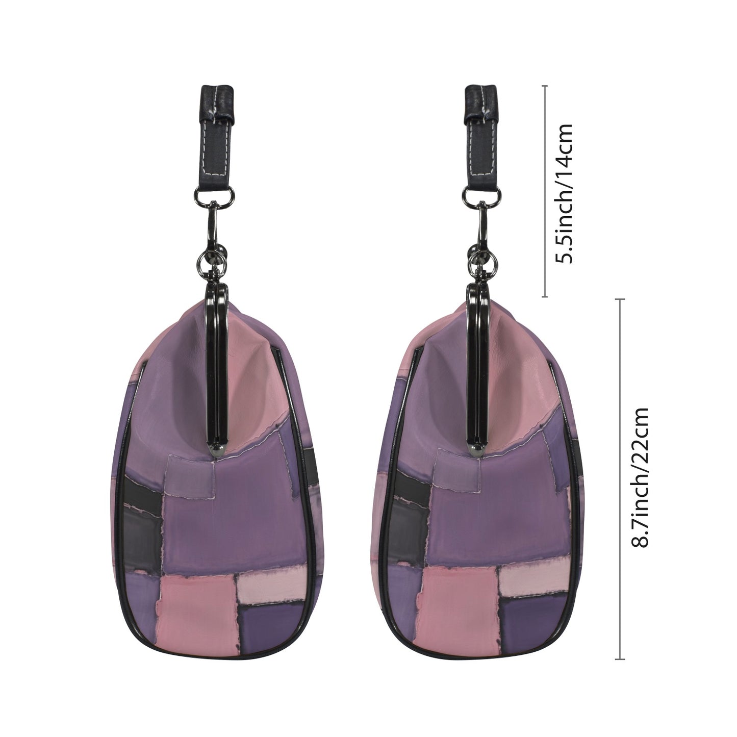 MARK ROTHKO INSPIRED - ABSTRACT - KISS LOCK CROSSBODY SHOULDER BAG