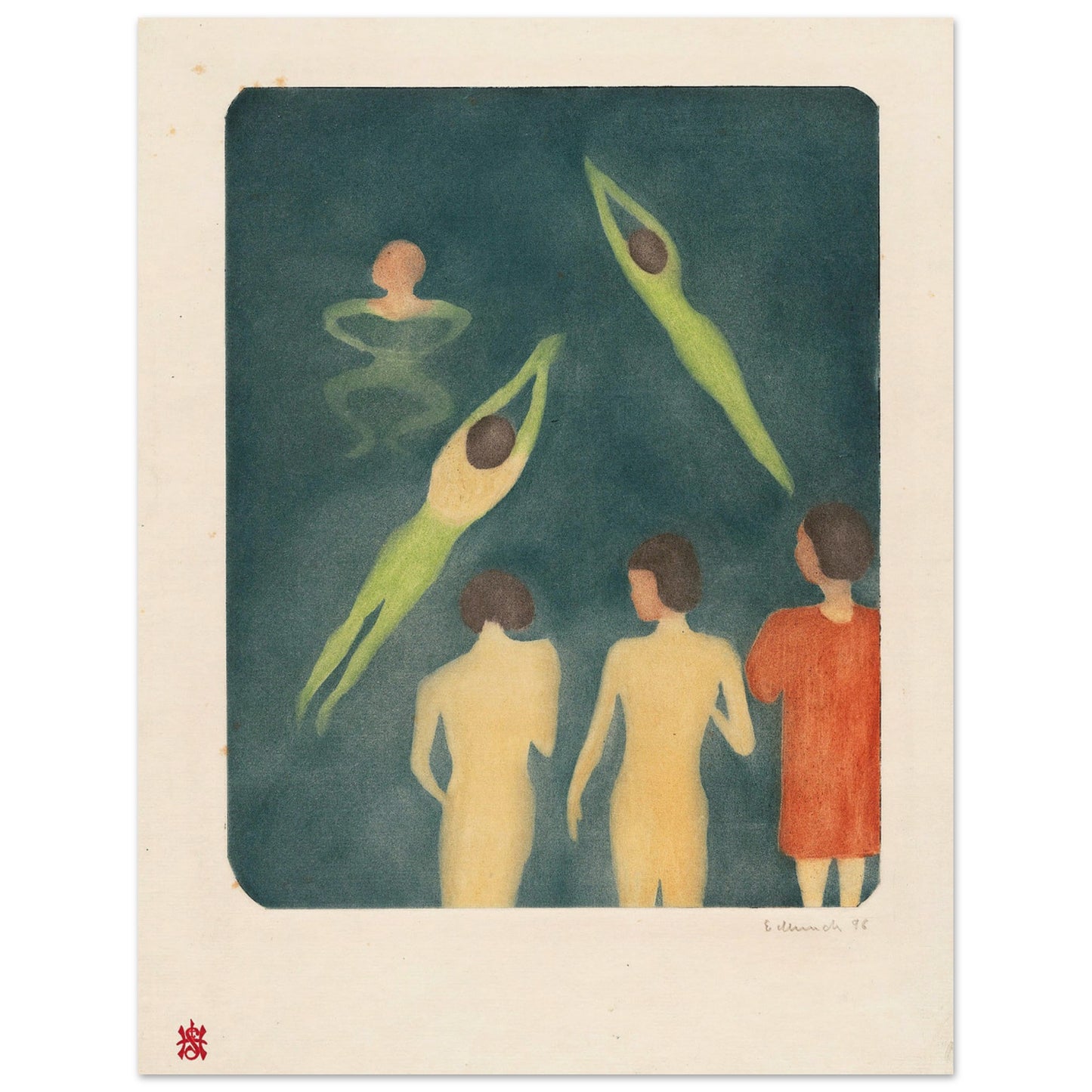 EDVARD MUNCH - BOYS BATHING (1896) - MUSEUM QUALITY MATTE POSTER 