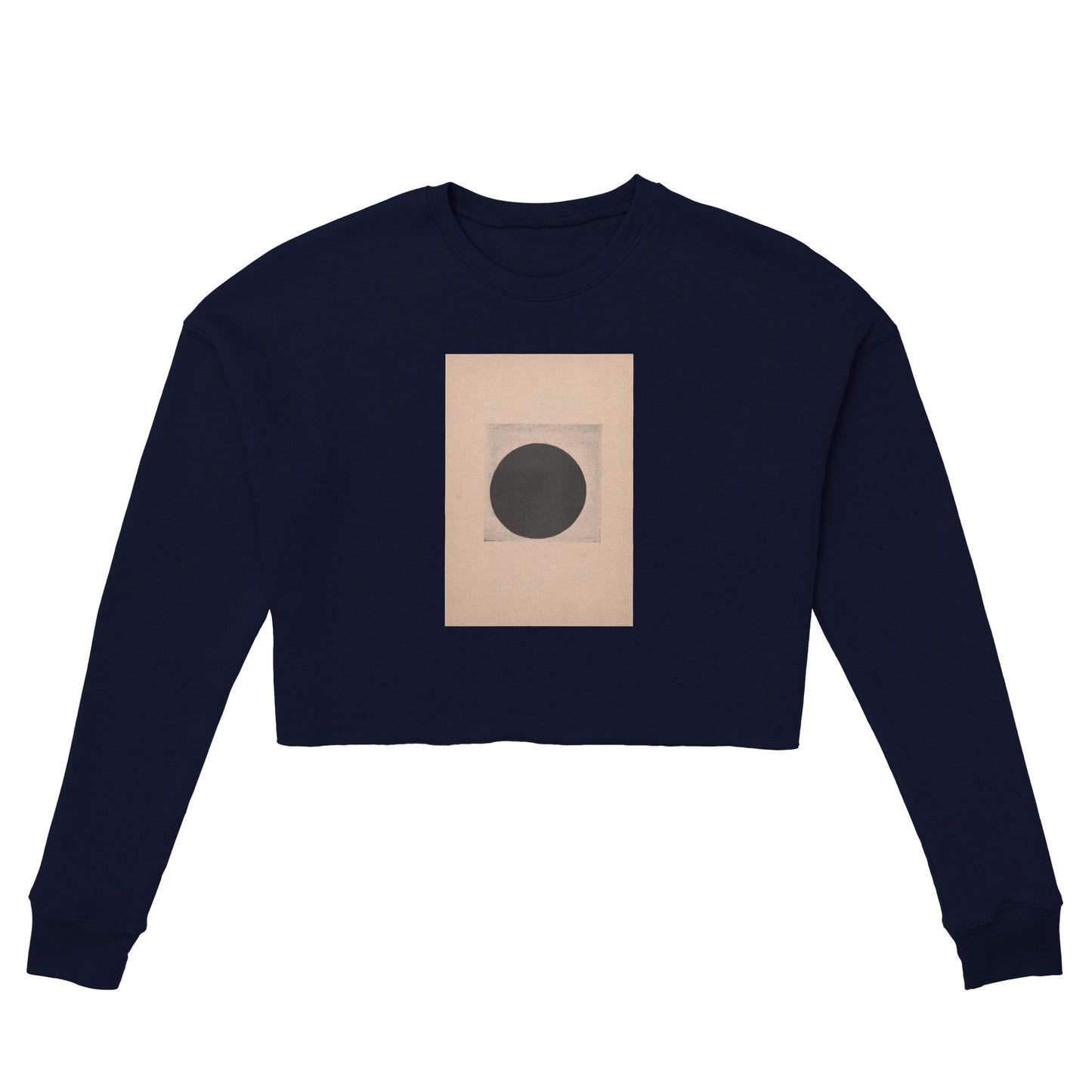 KAZIMIR MALEVICH - BLACK CIRCLE - CROPPED SWEATSHIRT FOR HER