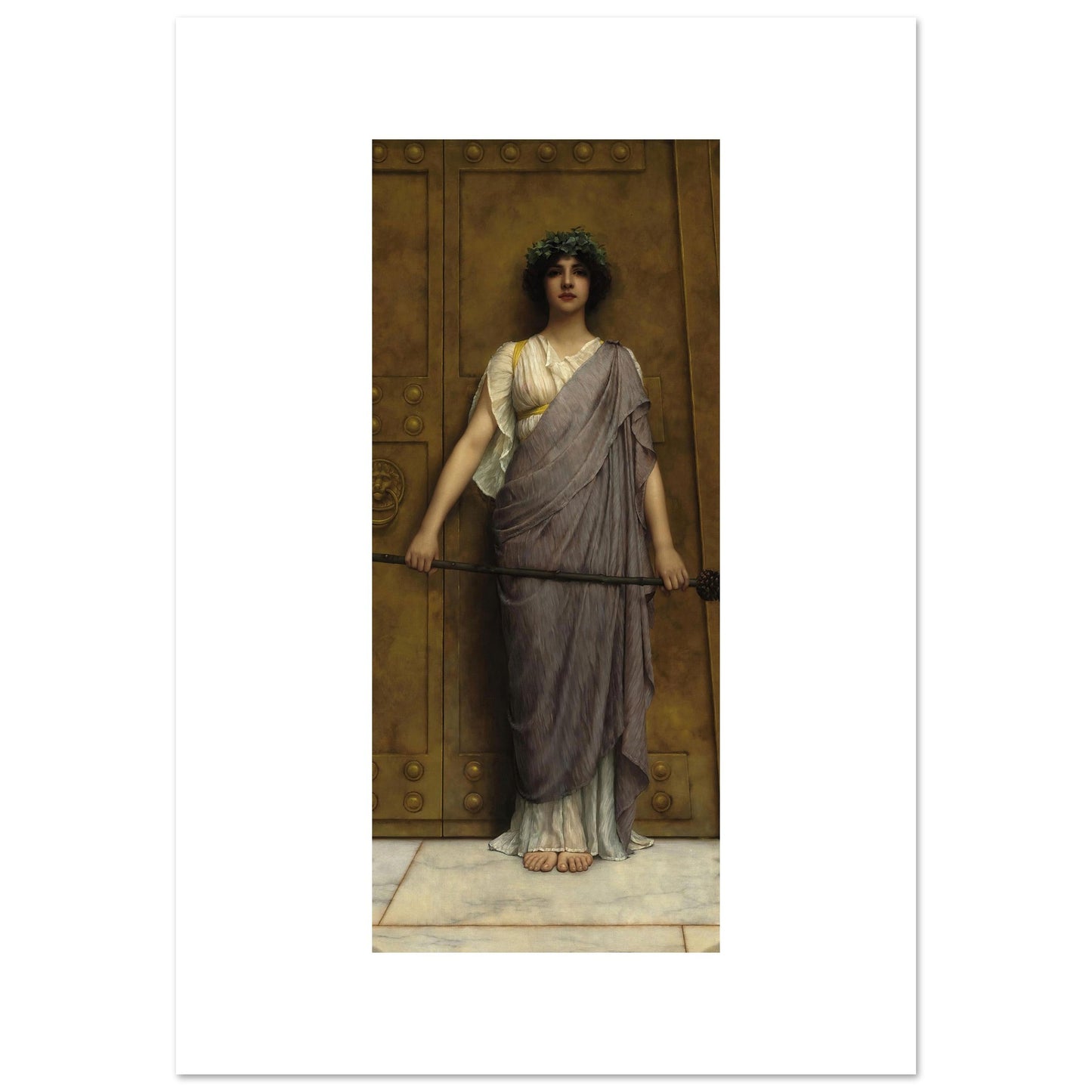 JOHN WILLIAM GODWARD - AT THE GATE OF THE TEMPLE  - CLASSIC MATTER POSTER