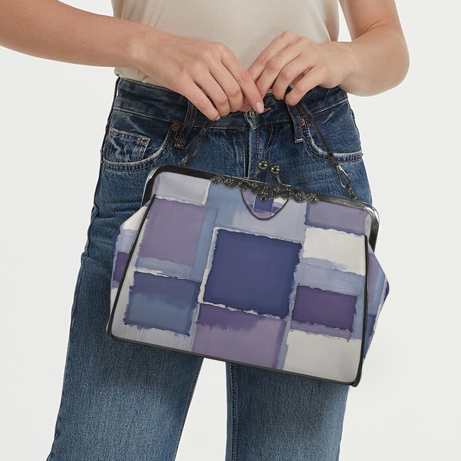 MARK ROTHKO - ABSTRACT - KISSLOCK CROSSBODY SHOULDER BAG 