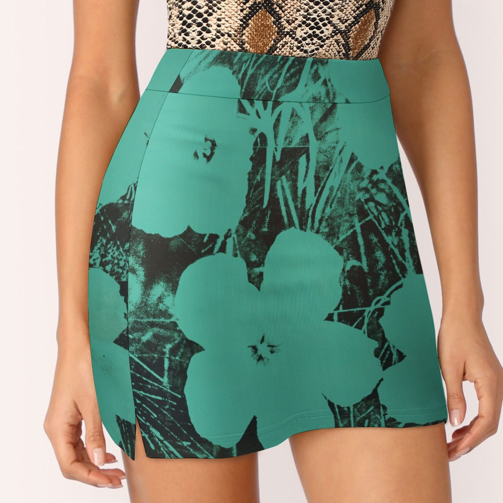 ANDY WARHOL - FLOWERS - SKORT WITH A POCKET FOR A CELL PHONE