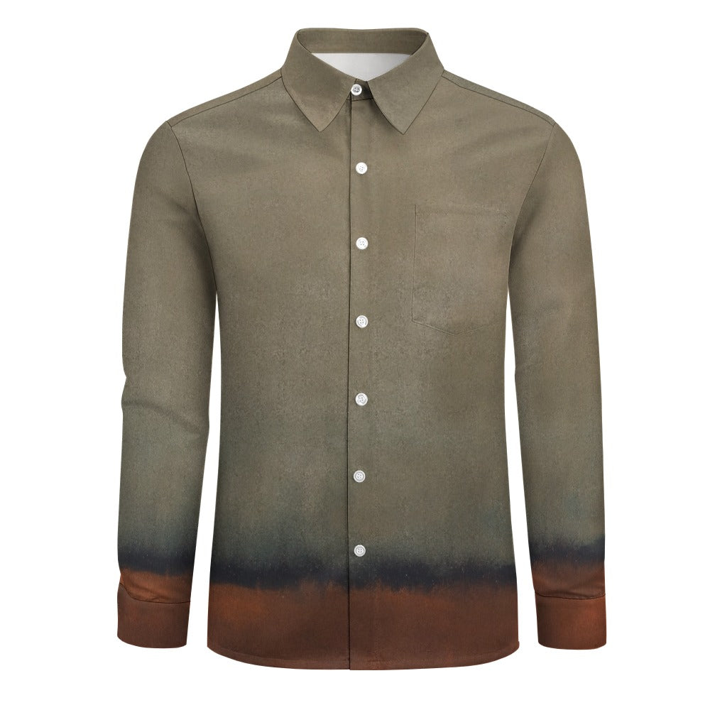 MARK ROTHKO - ABSTRACT - ONE POCKET LONG SLEEVE VELVET SHIRT FOR HIM