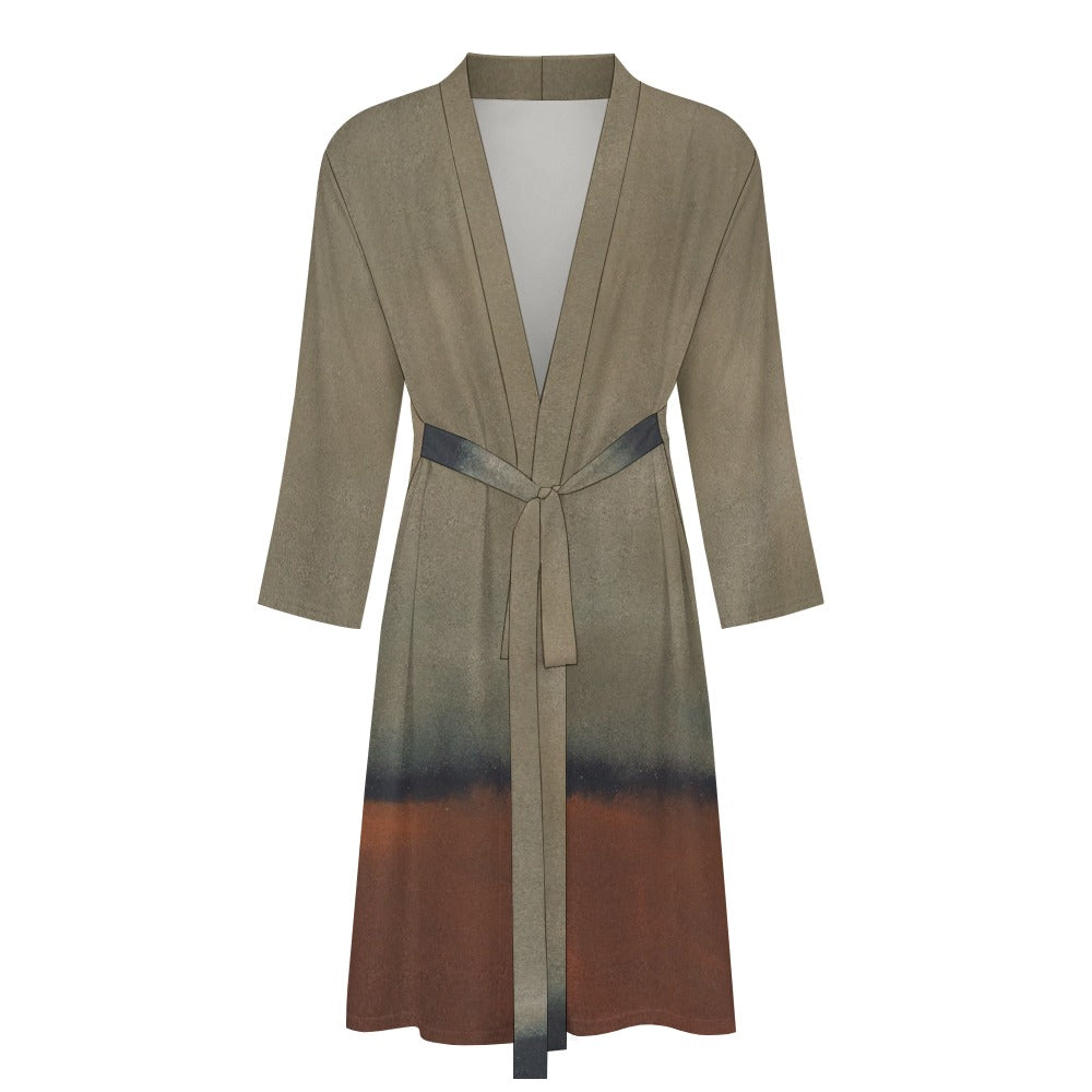 MARK ROTHKO - ABSTRACT ART - MEN'S POLYESTER BATHROBE