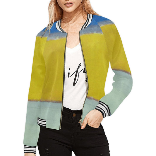 MARK ROTHKO - ABSTRACT - WOMEN'S FULL ZIPPER JACKET