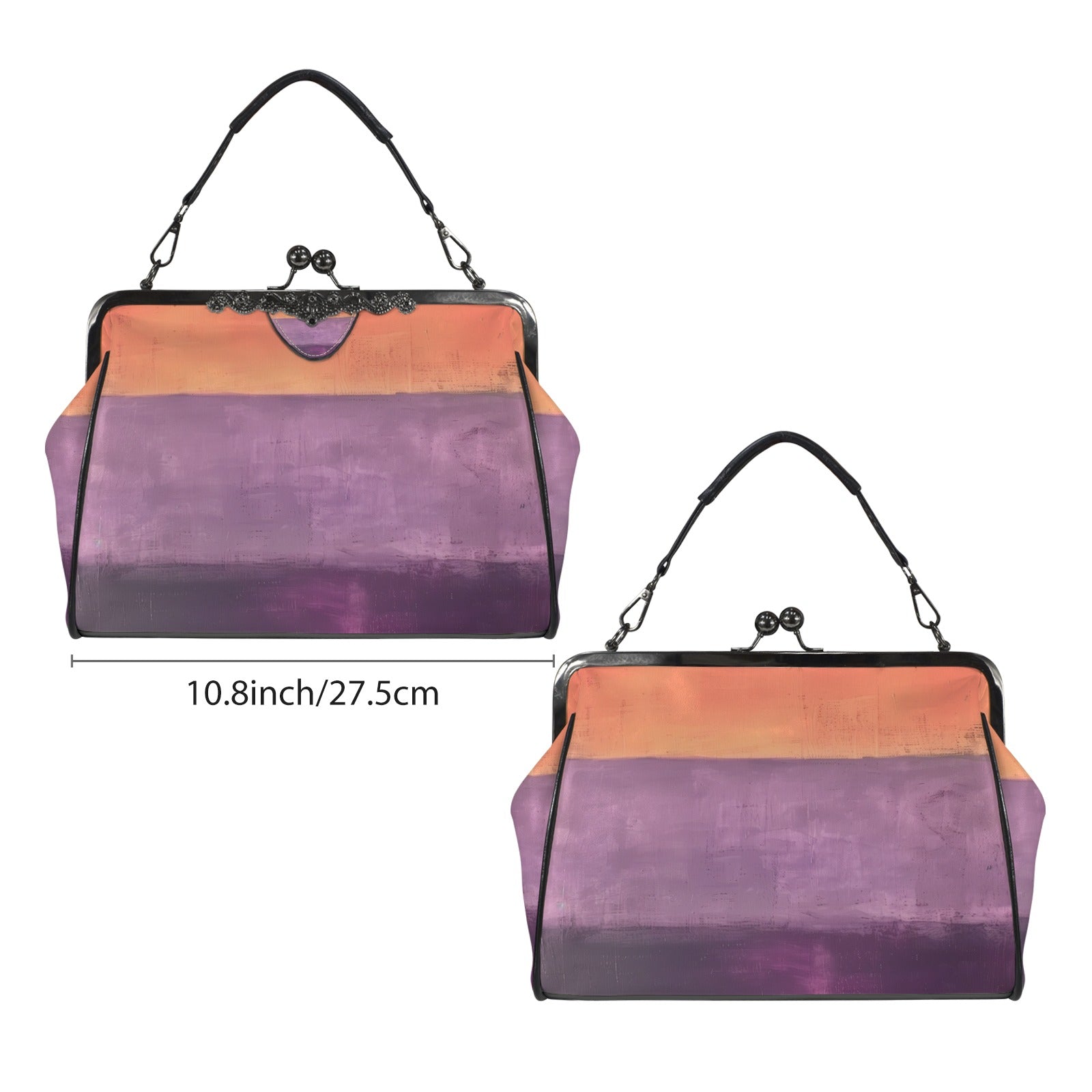 MARK ROTHKO - ABSTRACT - KISS LOCK CROSSBODY SHOULDER BAG