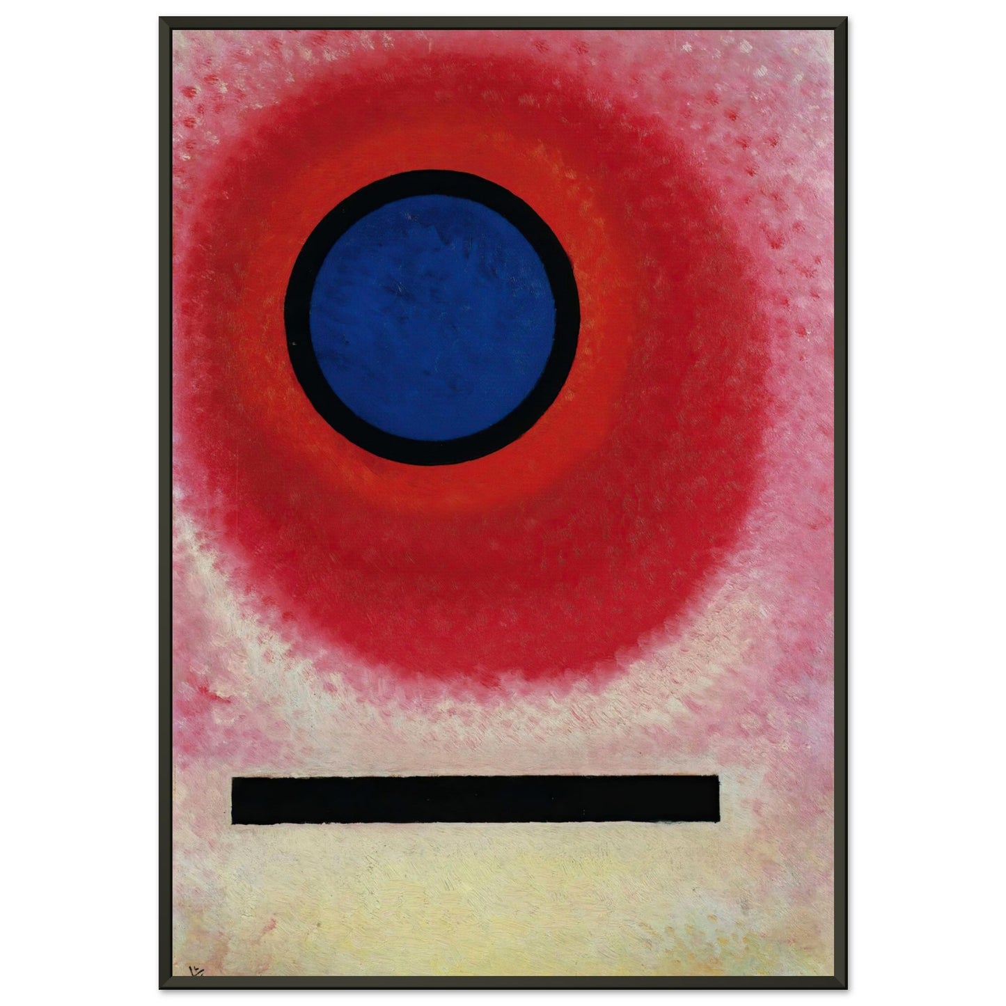 WASSILY KANDINSKY - BLAUER KREIS No. 2 (CERCLE BLEU LI) (1925) - MUSEUM MATTE POSTER IN METAL FRAME