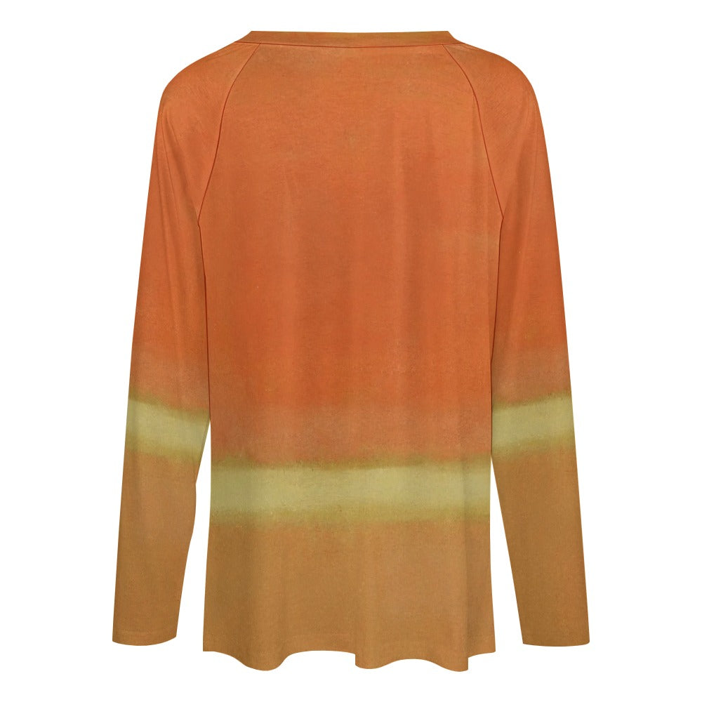 MARK ROTHKO - ABSTRACT ART - LONG SLEEVE LOOSE TEE FOR HER 