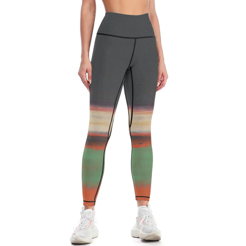 MARK ROTHKO - ABSTRACT - WOMEN'S COMFORT SPORTS YOGA PANTS