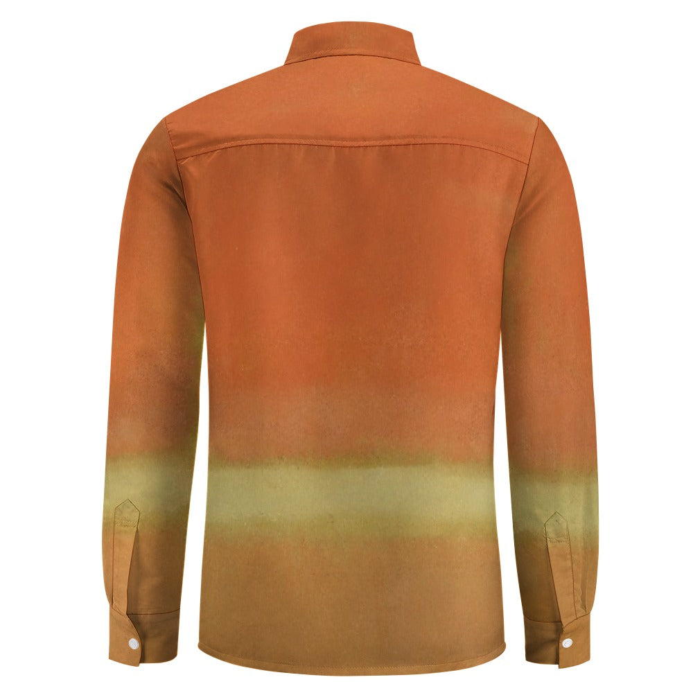 MARK ROTHKO - ABSTRACT - ONE POCKET LONG SLEEVE VELVET SHIRT FOR HIM