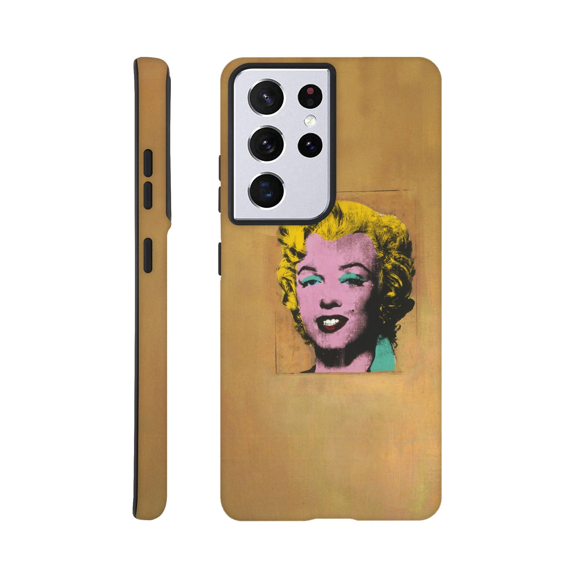 a phone case with a picture of a woman's face on it