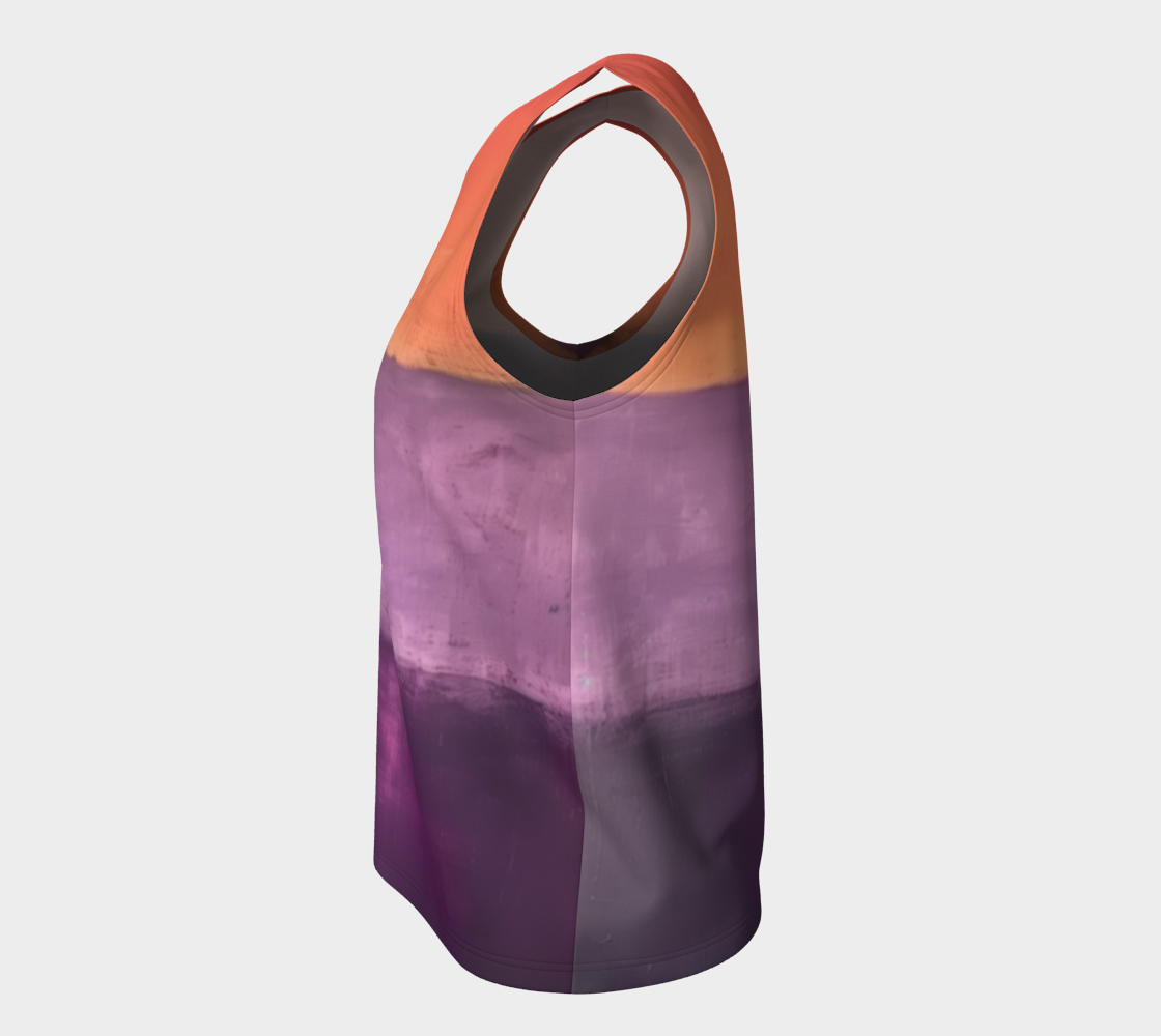 a purple and orange bag on a white background