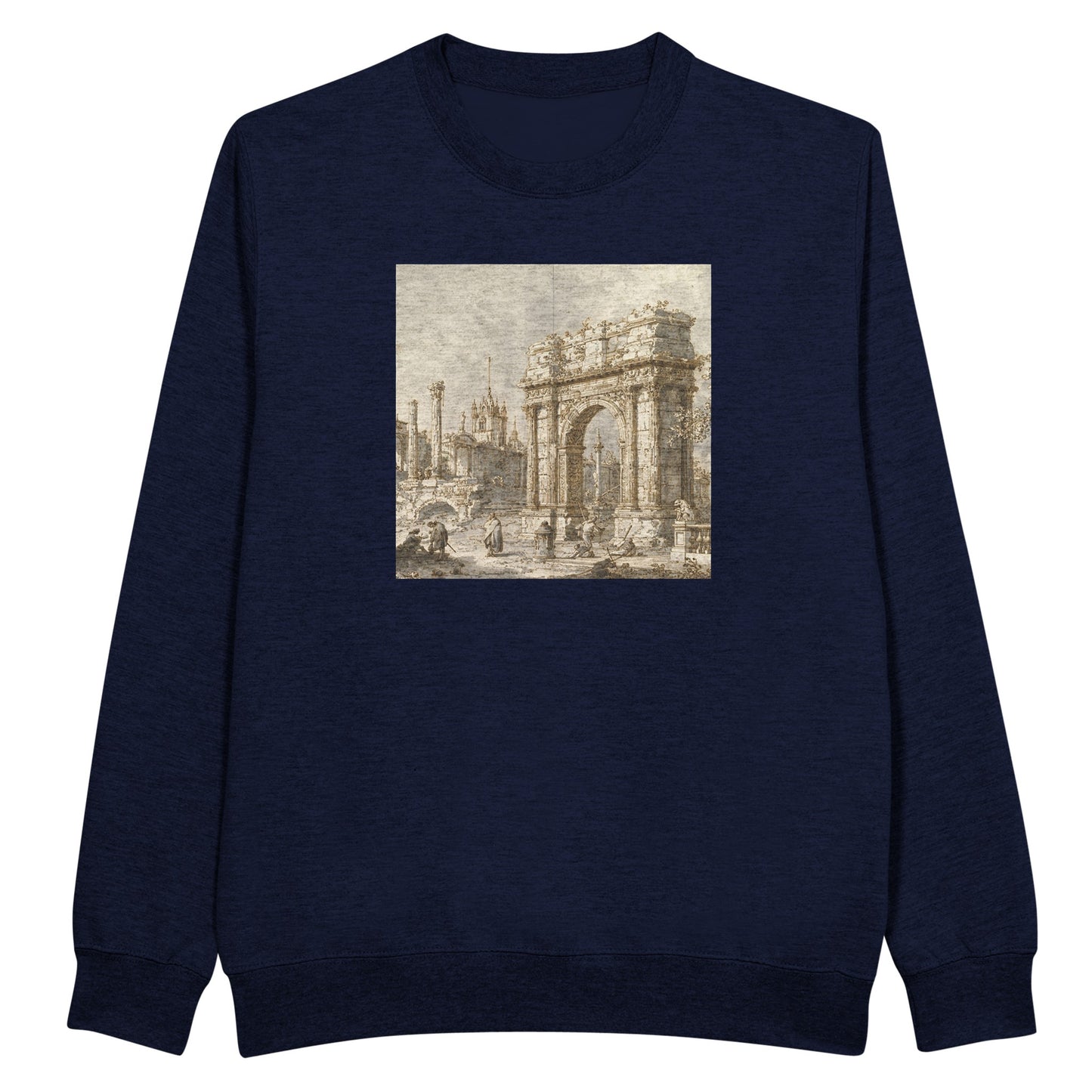 CANALETTO - CAPRICCIO WITH A ROMAN TRIUMPHAL ARCH- CLASSIC UNISEX SWEATSHIRT