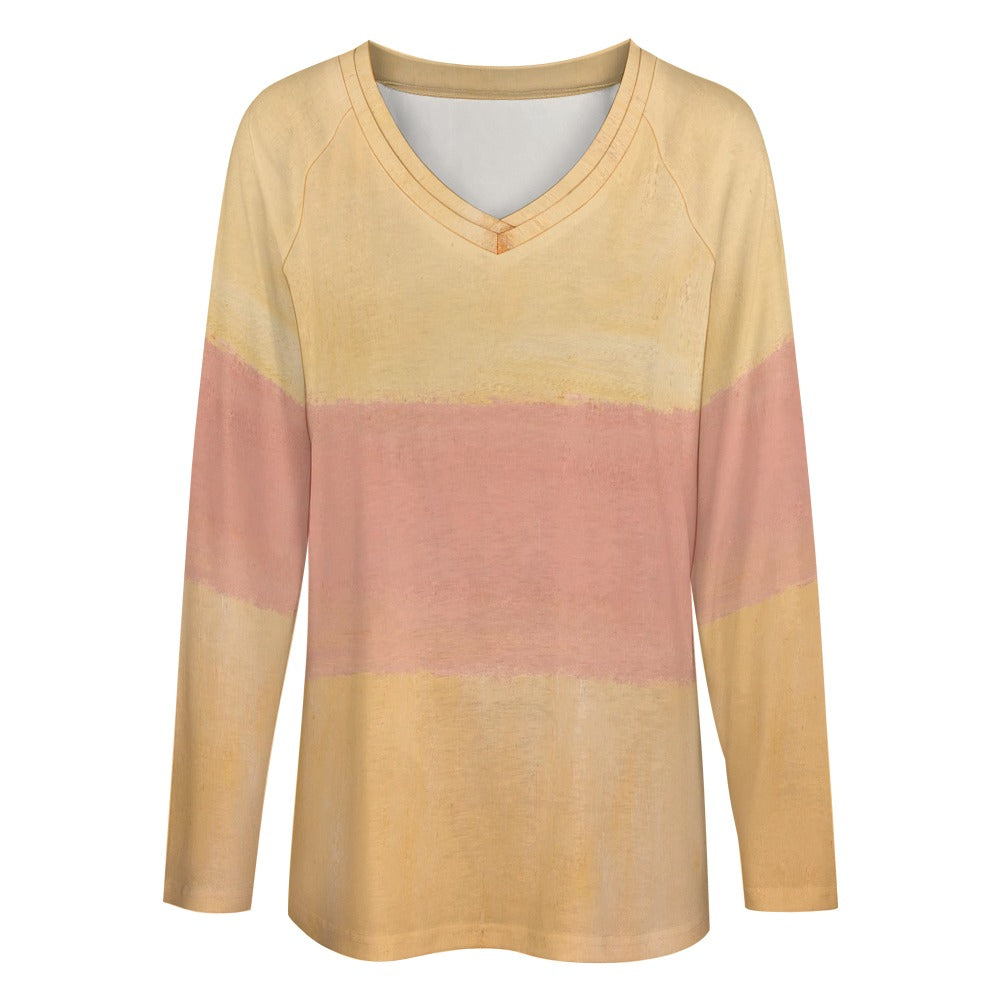 MARK ROTHKO - ABSTRACT ART - LONG SLEEVE LOOSE TEE FOR HER 