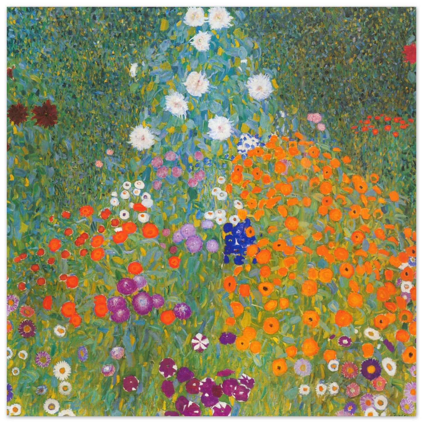 GUSTAV KLIMT - COTTAGE GARDEN (1905-1907) - POSTER 12'' x 12''