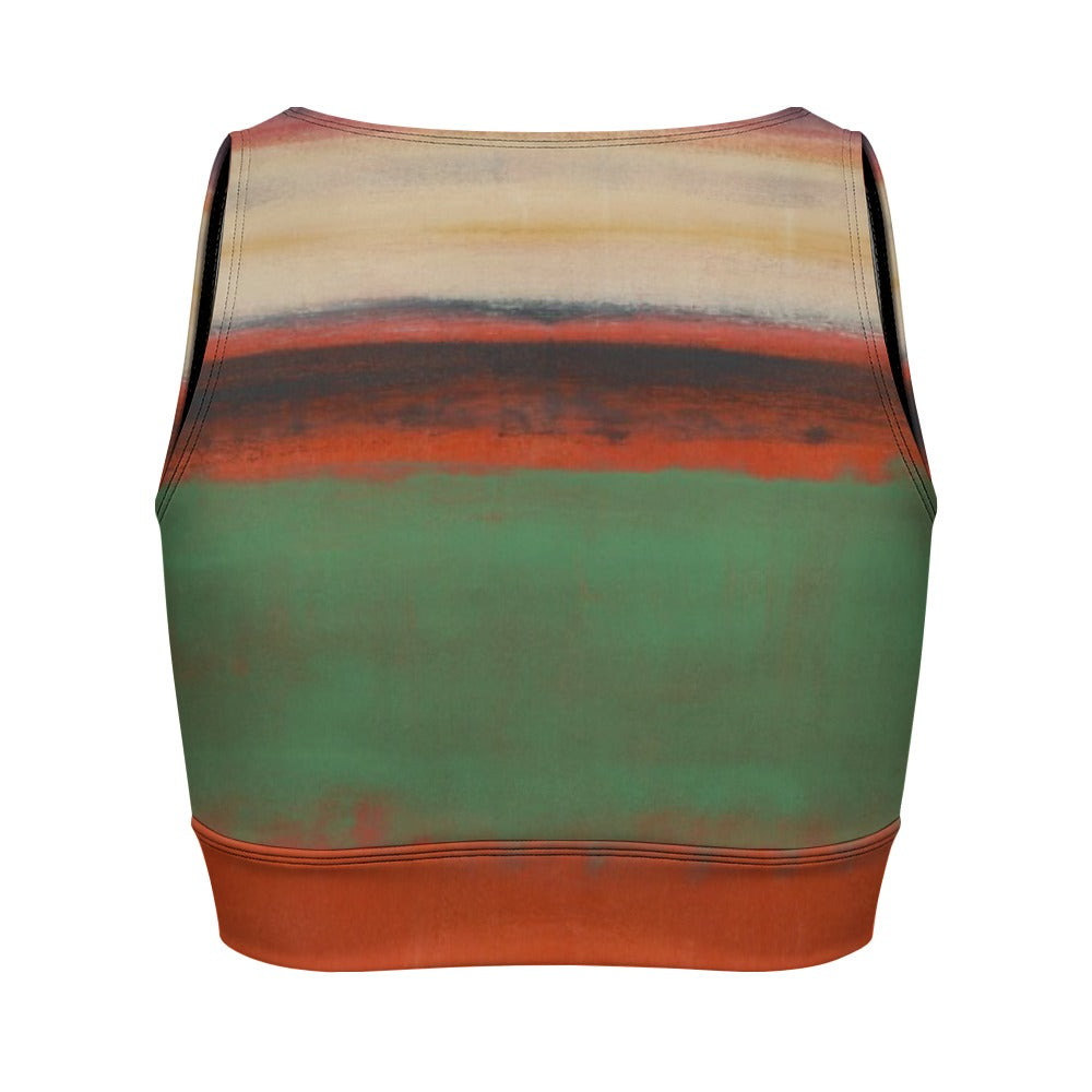 MARK ROTHKO - ABSTRACT - ZIPPERED YOGA VEST TOP FOR HER