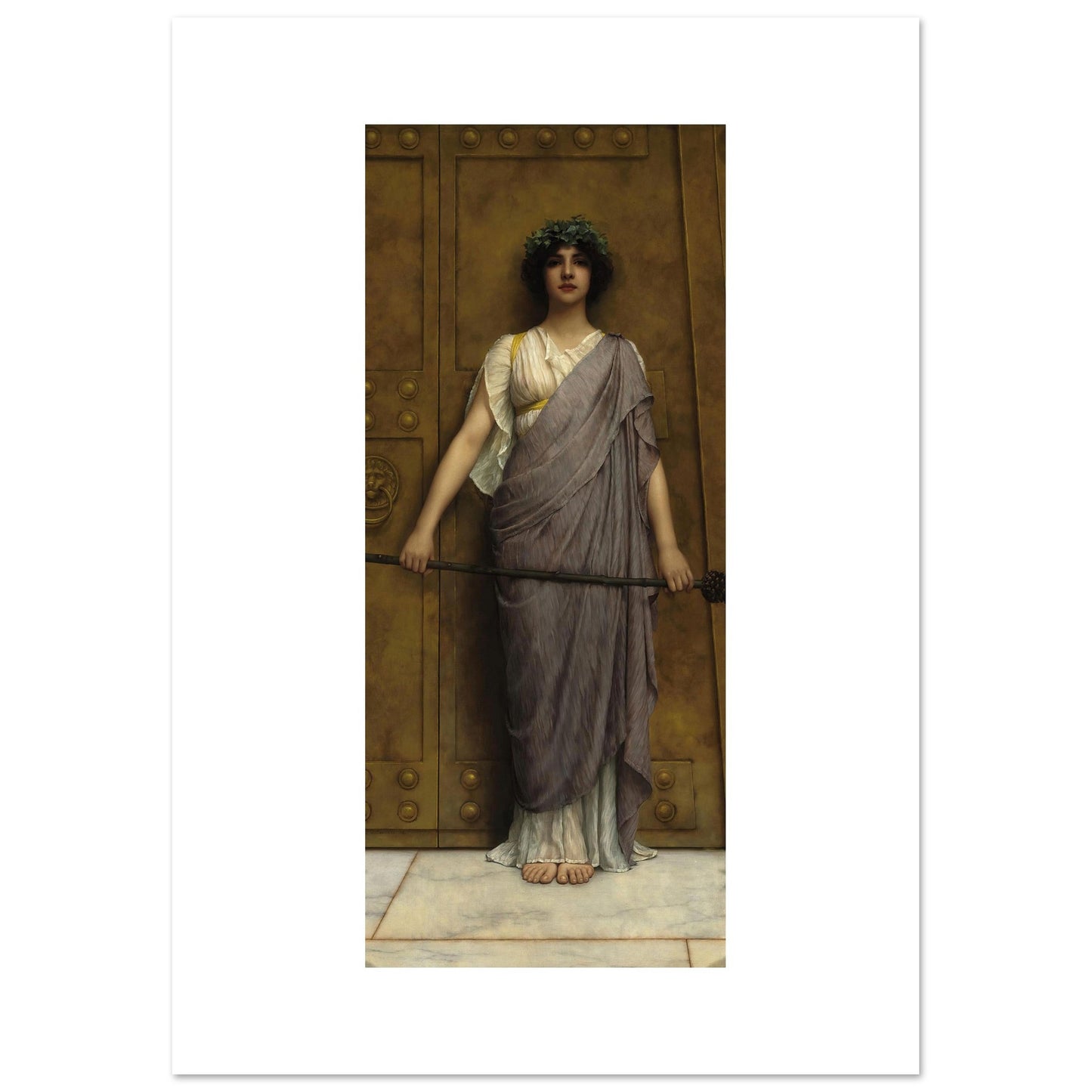 JOHN WILLIAM GODWARD - AT THE GATE OF THE TEMPLE  - CLASSIC MATTER POSTER