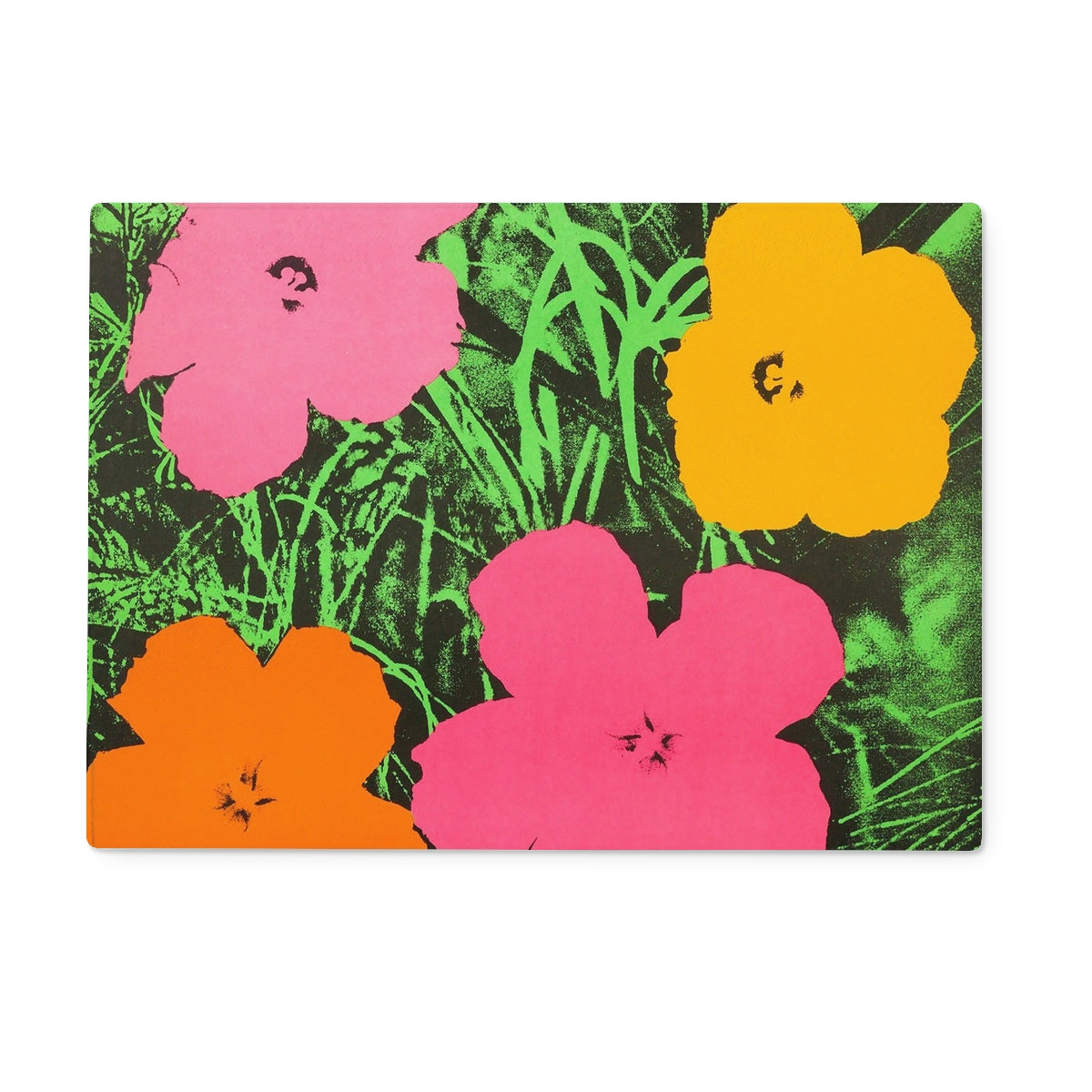 ANDY WARHOL - FLOWER - ART GLASS CUTTING BOARD