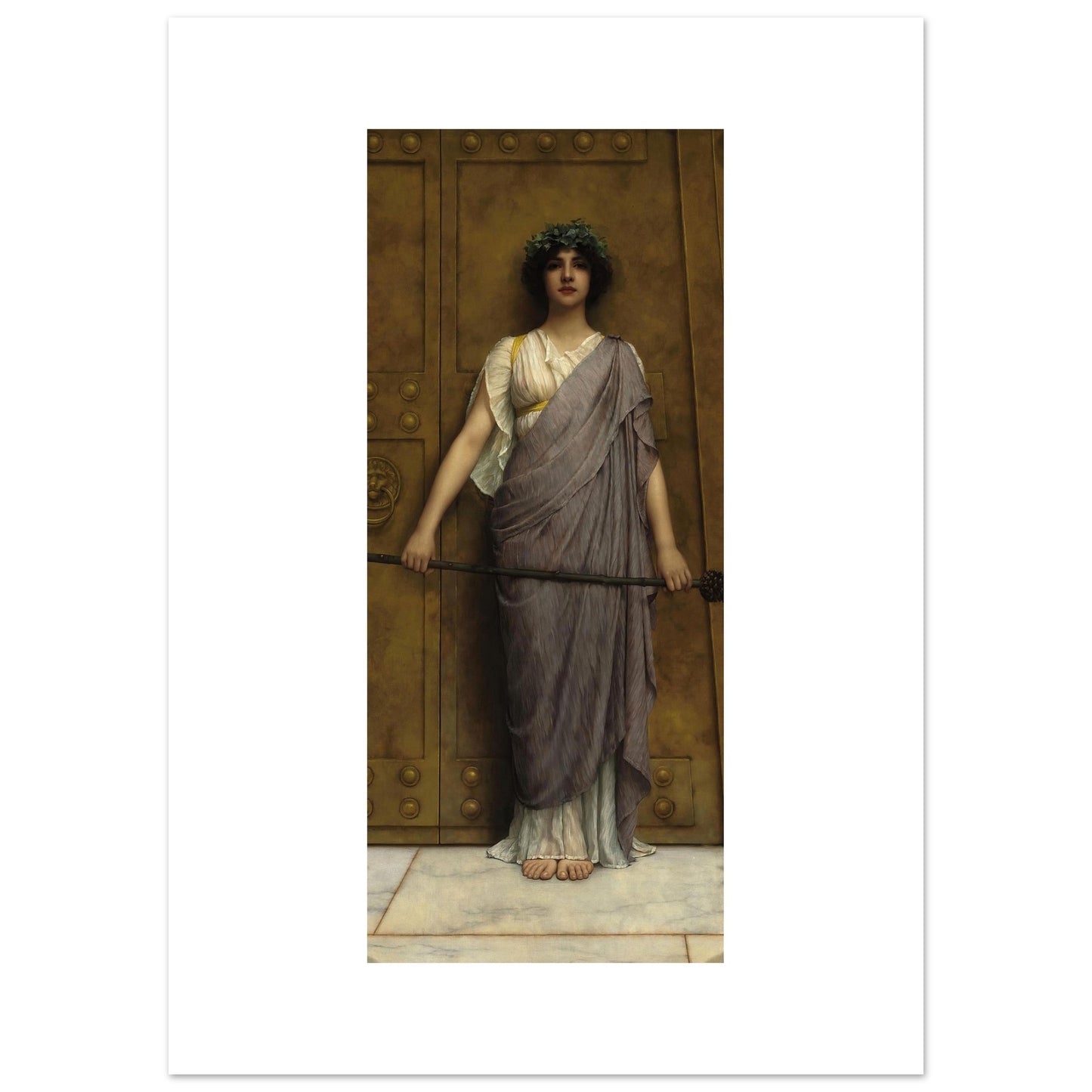 JOHN WILLIAM GODWARD - AT THE GATE OF THE TEMPLE  - CLASSIC MATTER POSTER