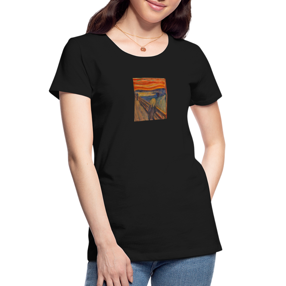 Women’s Premium Organic T-Shirt - black, EDVARD MUNCH - THE SCREAM - ORGANIC T-SHIRT FOR HER