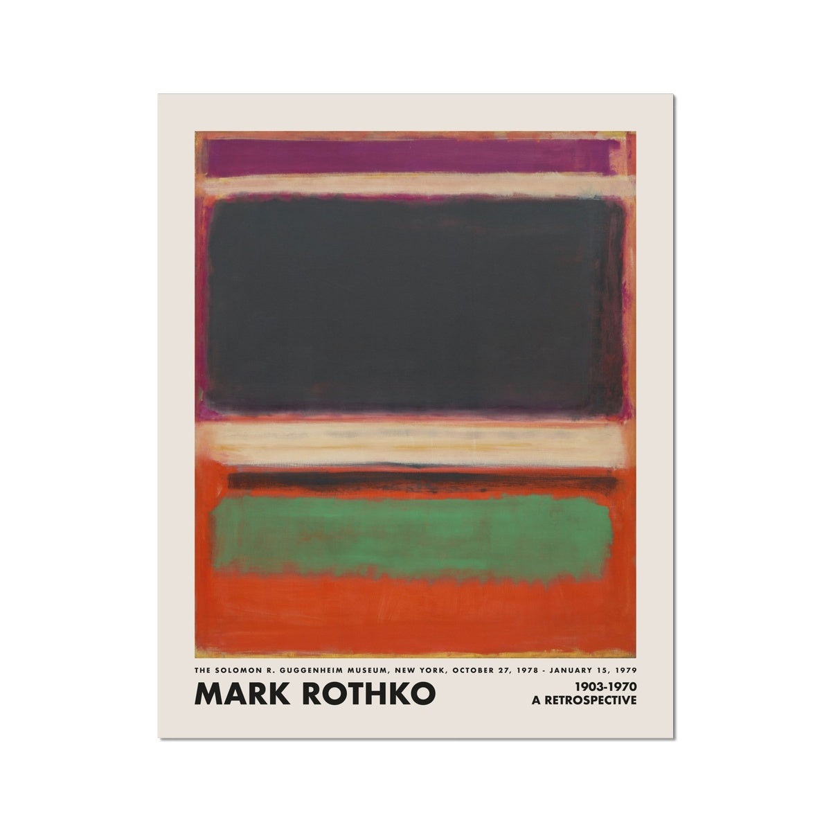 MARK ROTHKO - A RETROSPECTIVE - FINE ART PRINT