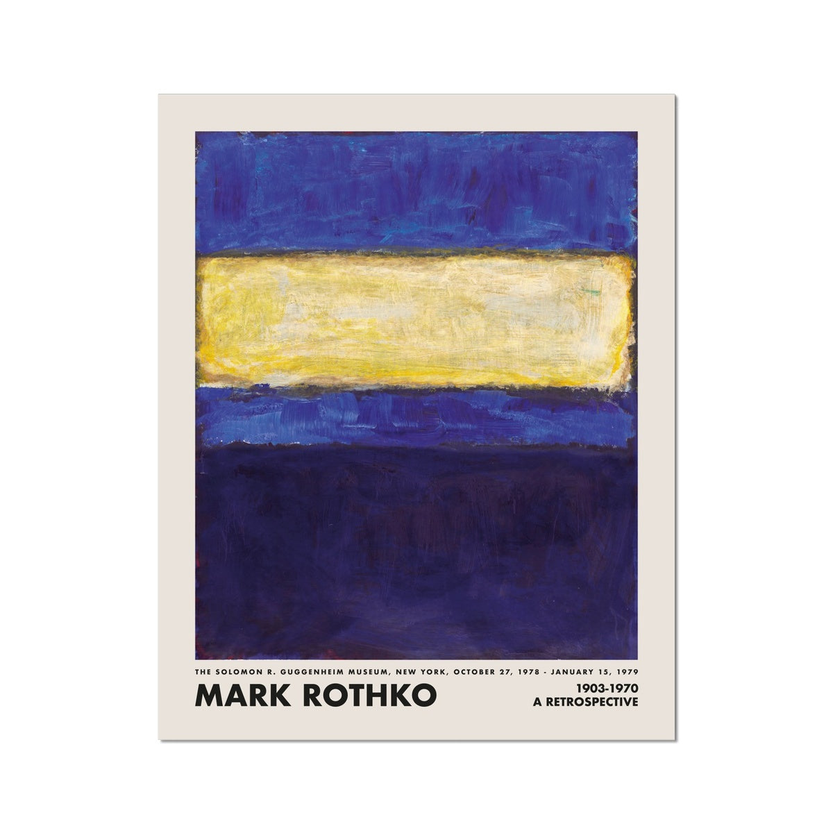 MARK ROTHKO - A RETROSPECTIVE - FINE ART PRINT