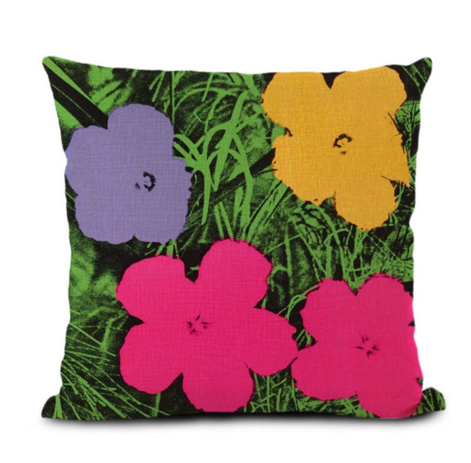  Andy Warhol, pillow, ANDY WARHOL - FLOWERS - PILLOW COVER